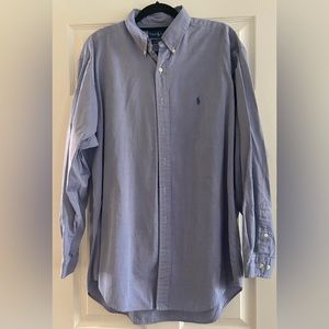 Polo Ralph Lauren Shirt Men’s XL Long Sleeve Button Blue Yarmouth 16.5 33/34